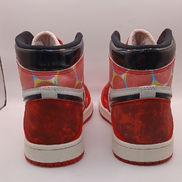 Pre-Owned Nike Air Jordan 1 The Spider-Verse Red/Black Mens Sneakers Size 8 US - Picture 3 of 15